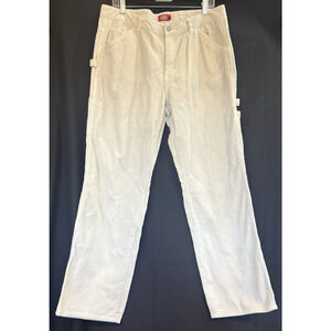 Dickies Womens Corduroy Carpenter Straight Leg Utility Cargo Pants Size 15 32x31